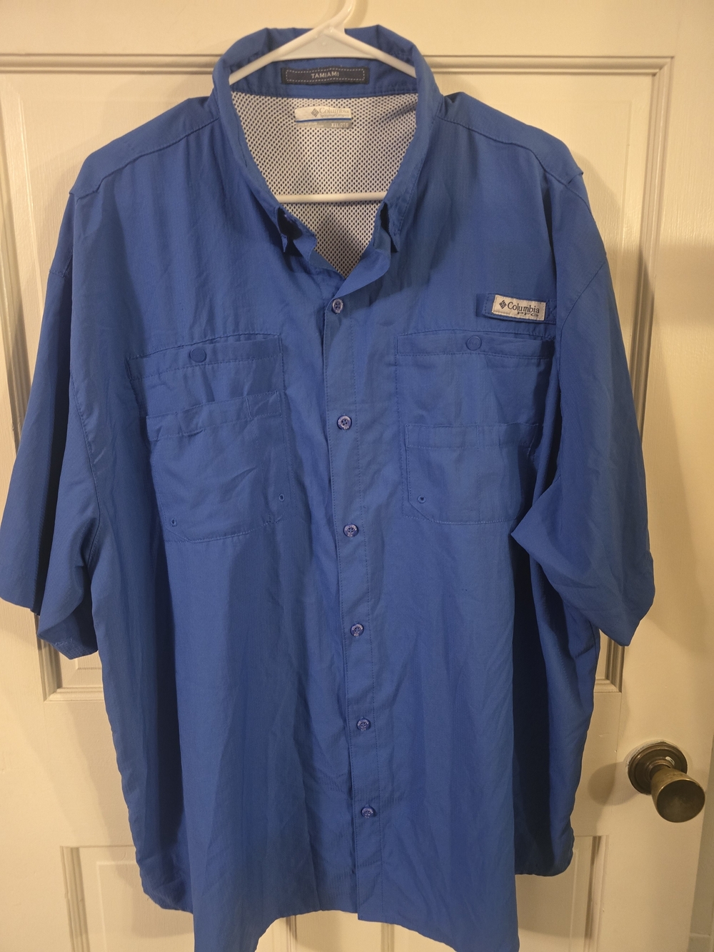 Columbia Men’s Blue Short-Sleeve Fishing Shirt #270